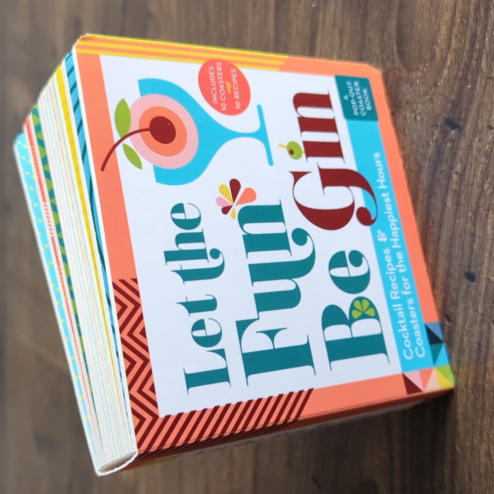 NEW Let the Fun Be Gin Coaster and Recipe Book